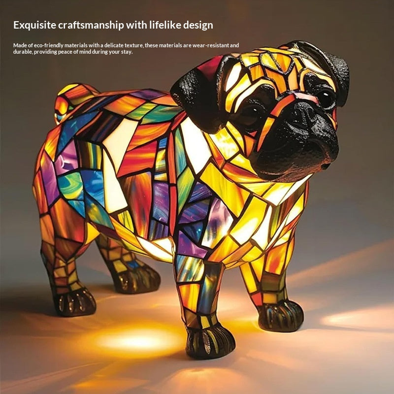 Bunte Hunde- und Katzenlampen aus Kunstharz