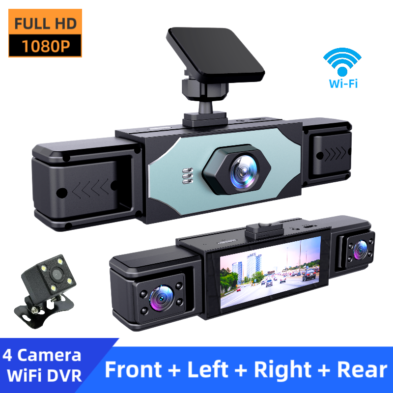 1080P Dashcam mit 4 Kameras und Nachtsicht