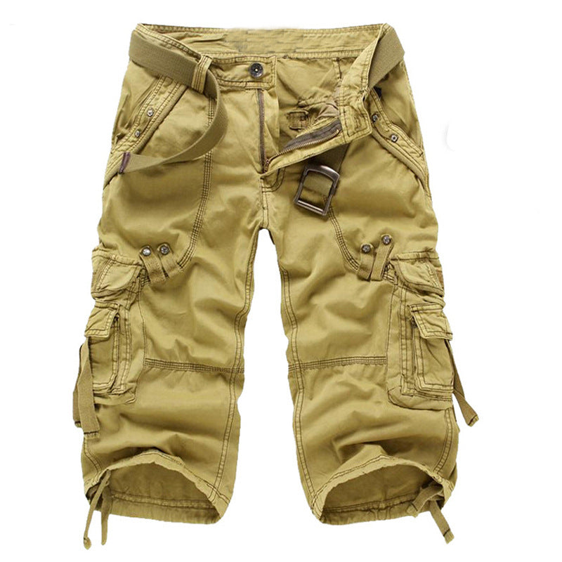Herren Cargo-Hose mit viel Taschen – khaki, rot, grau