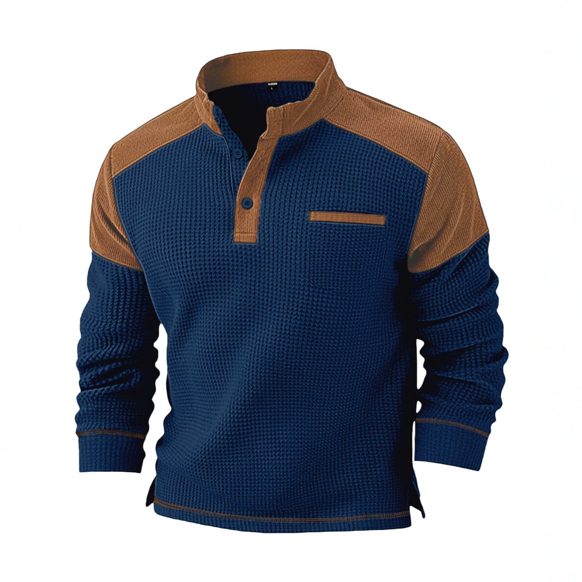 Herren Cord-Pullover mit Stehkragen – Bild 7 | LuxeStyle