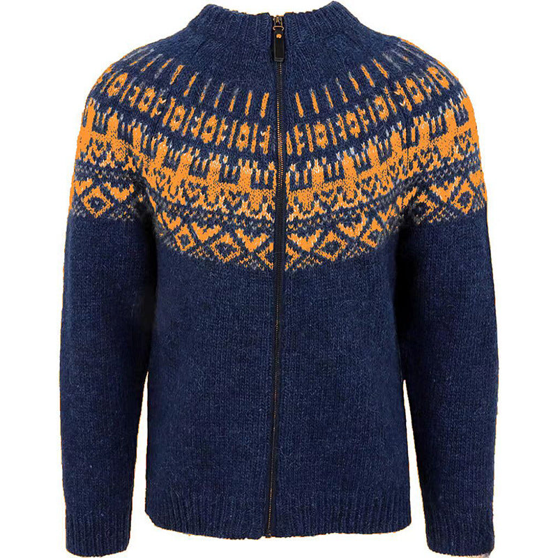 Jacquard Strickpullover für Herren