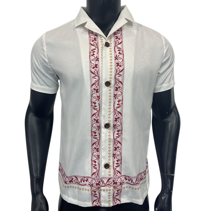 Kurzarm-Shirt mit Knopfleiste | LuxeStyle