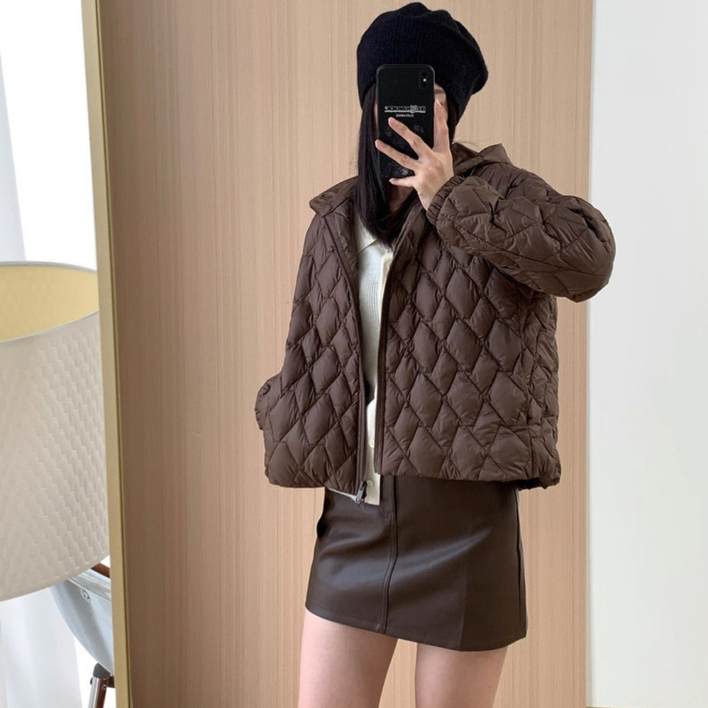 Leichter Baumwoll-Coat mit Kapuze – Bild 9 | LuxeStyle