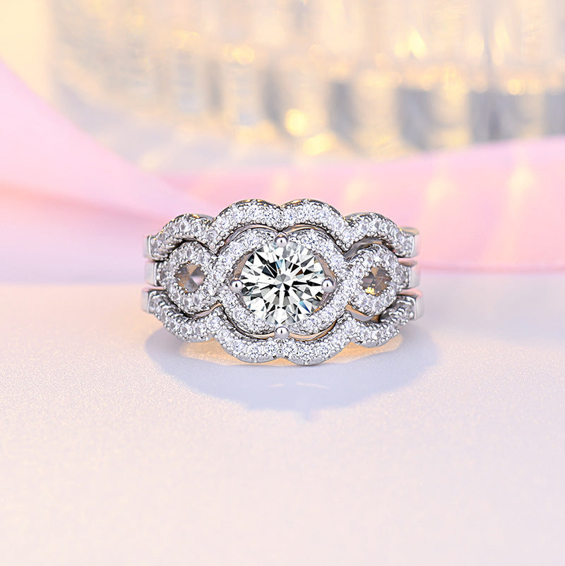 3-in-1 Blumenkrone Ring
