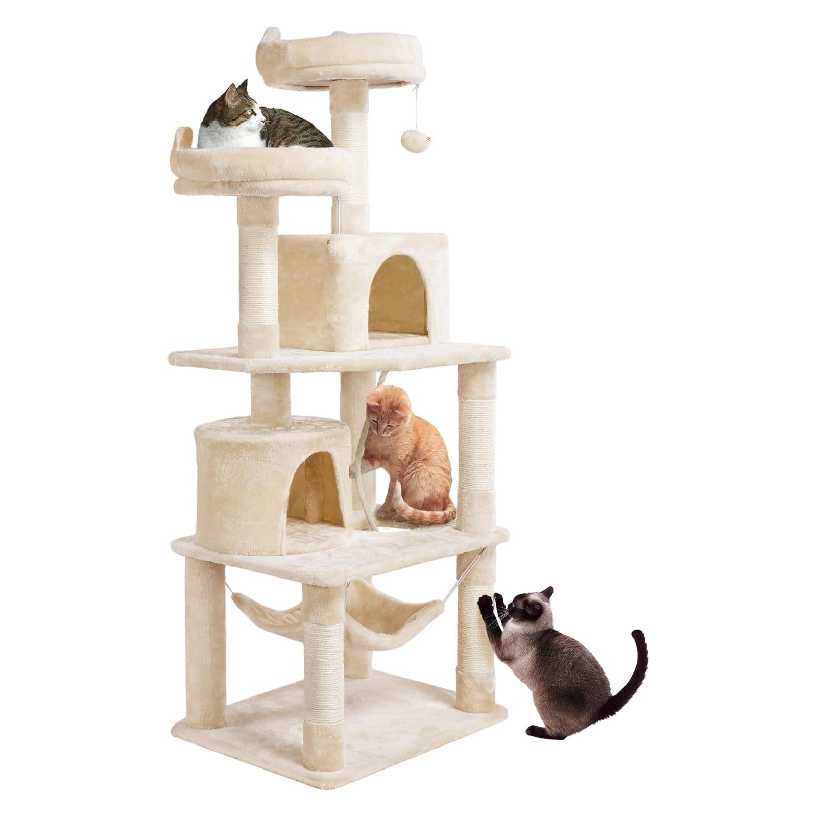 Vertikaler Katzenbaum mit integriertem Bett
