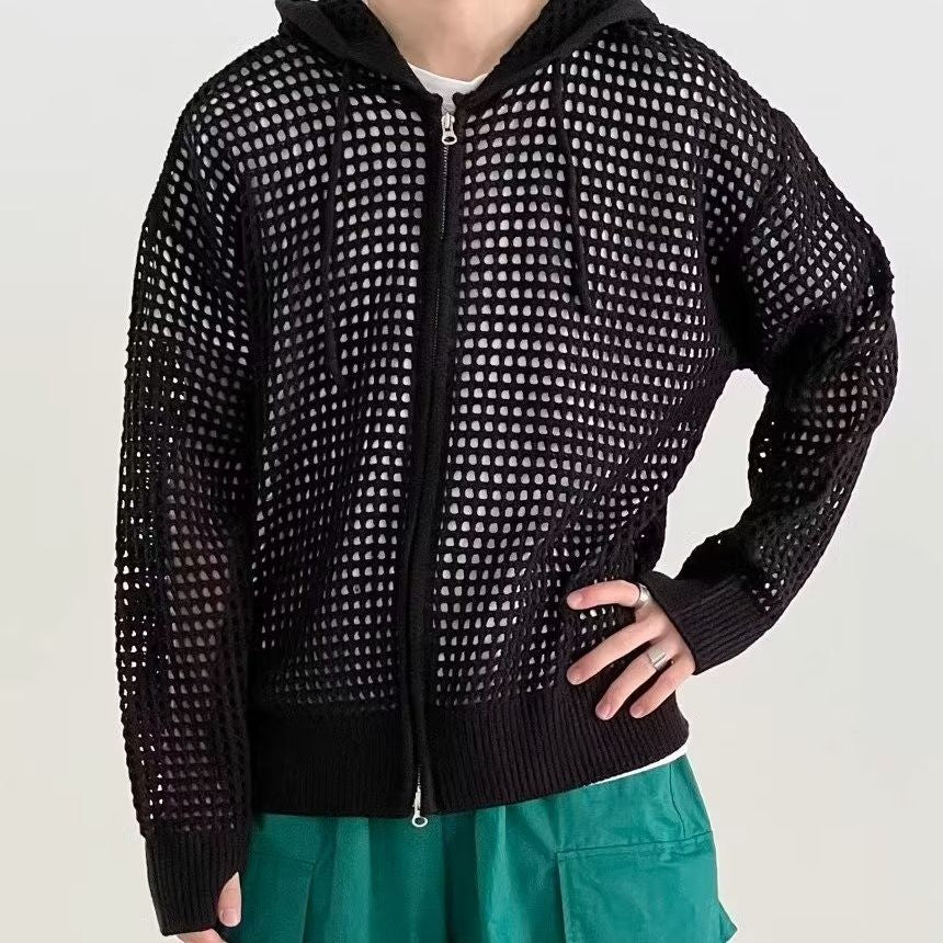 Kapuzen-Strickpullover für Herren