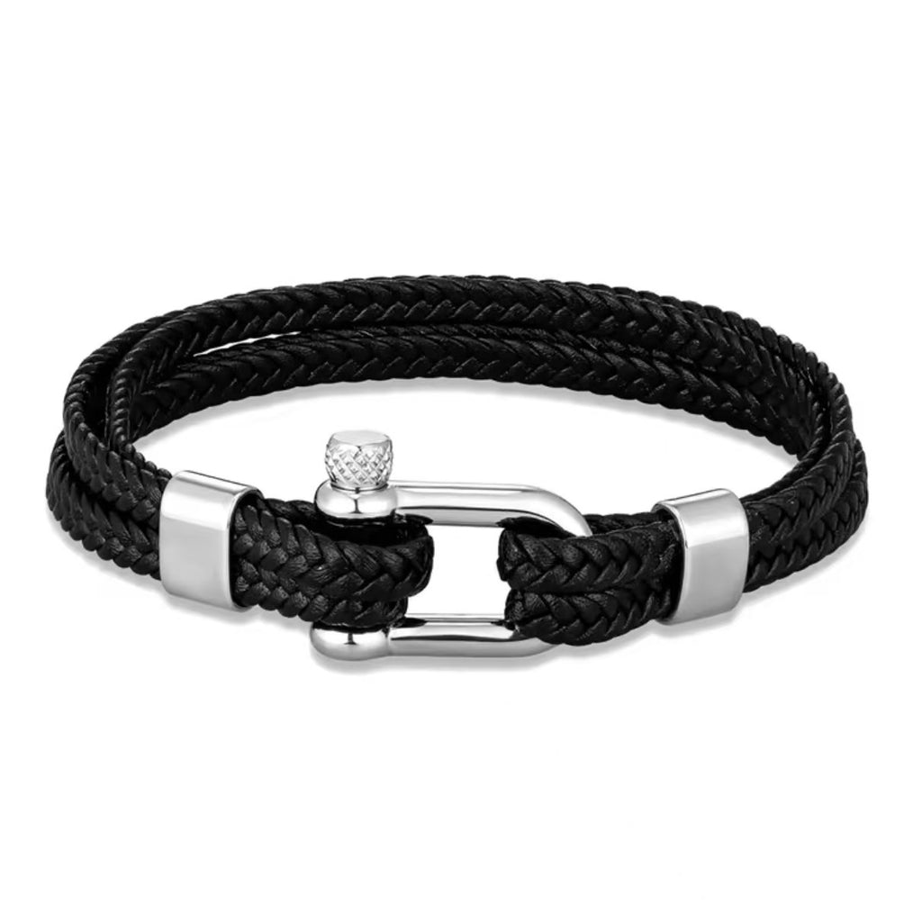 Geflochtenes Lederarmband mit Hufeisen-Schnalle – Bild 4 | LuxeStyle