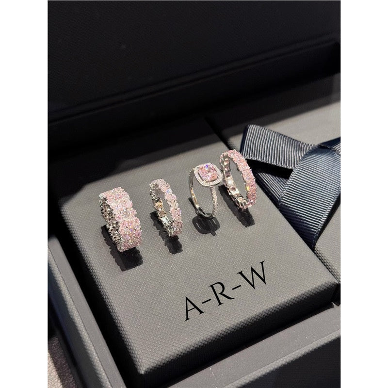 Diamant-Würfelzucker Ring für Damen