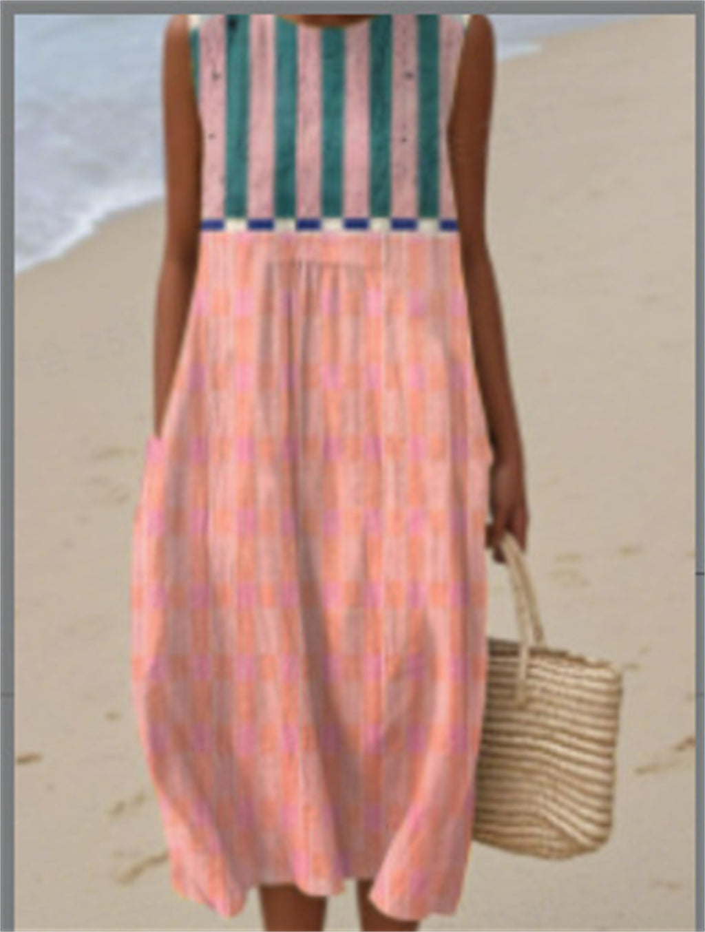 Ärmelloses Casual Maxikleid mit Print – Bild 12 | LuxeStyle