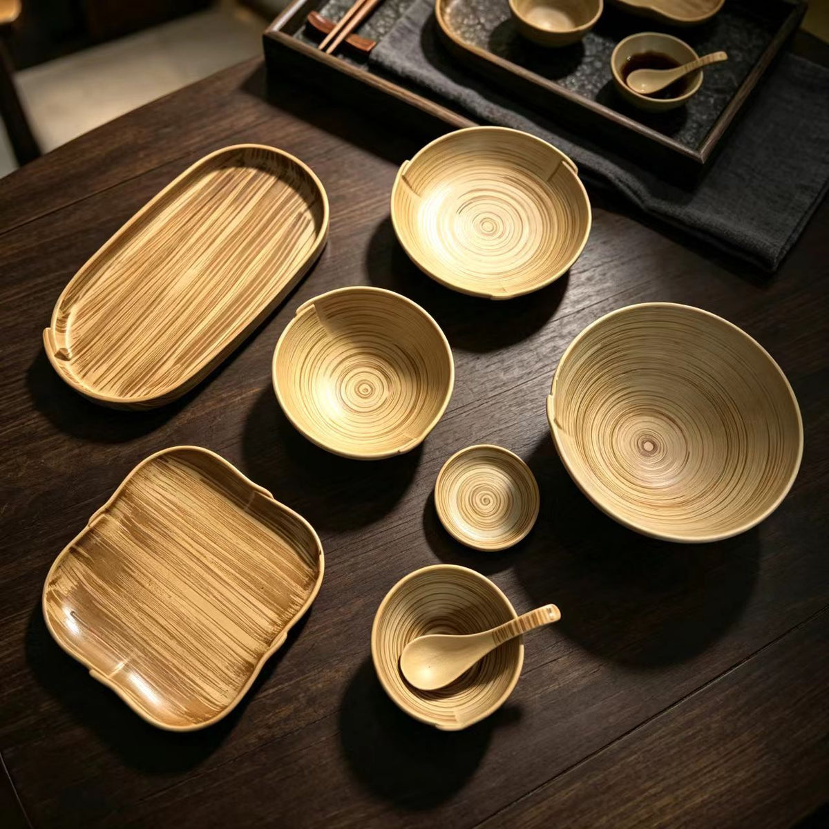 Keramik Geschirr-Set handbemalt – Bild 7 | LuxeStyle