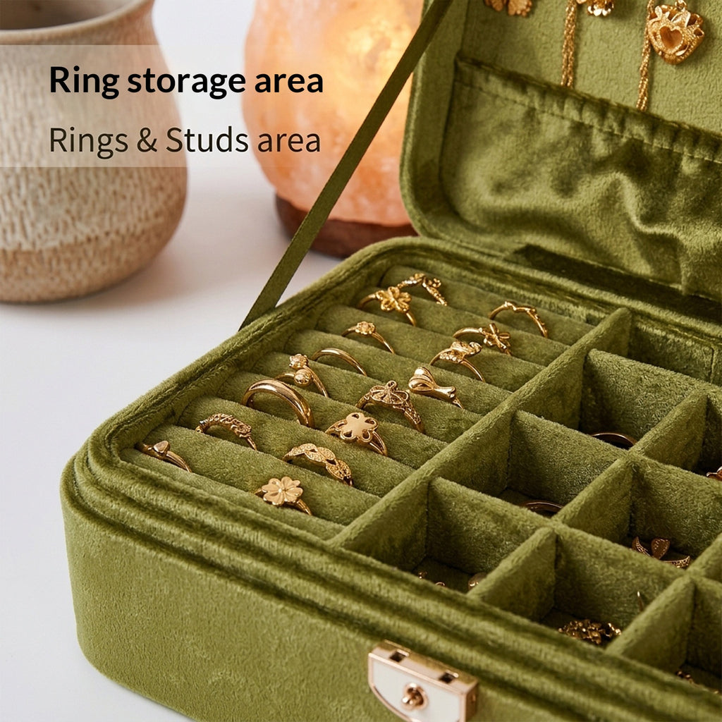 Schmuck-Organizer-Box aus Samt – Bild 2 | LuxeStyle