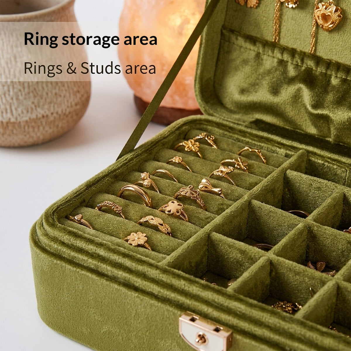 Schmuck-Organizer-Box aus Samt – Bild 2 | LuxeStyle