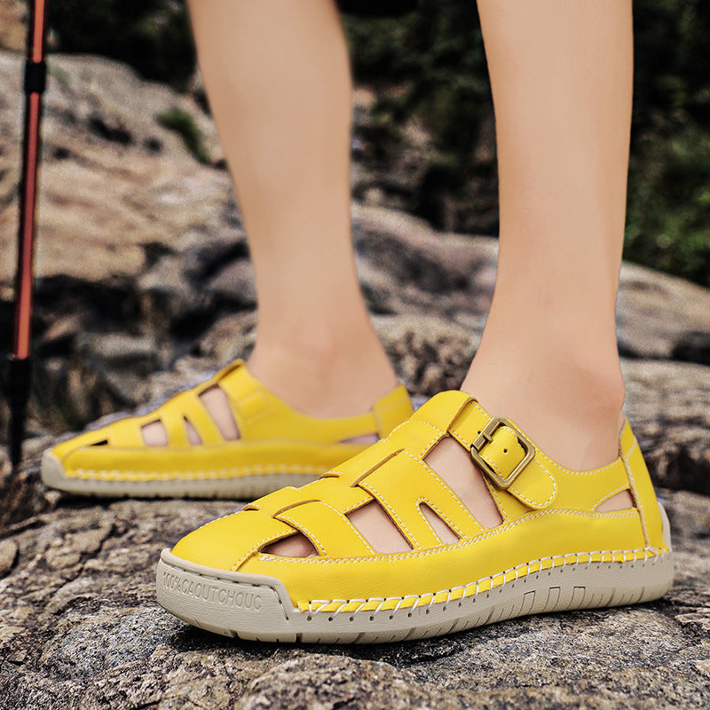 Handgefertigte runde Sandalen mit rutschfester Sohle – Bild 5 | LuxeStyle