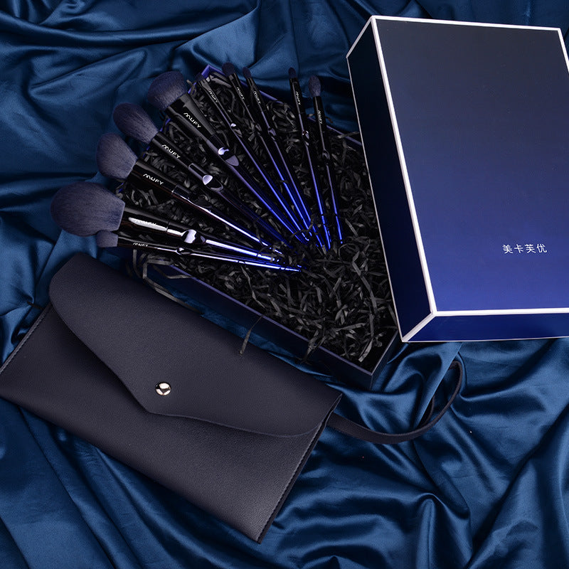 10-teiliges Make-up Pinselset Blau – Bild 3 | LuxeStyle