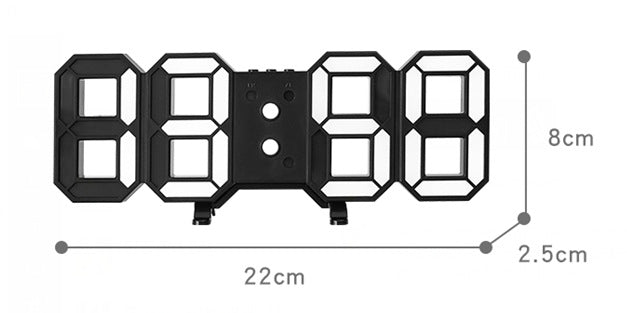 3D LED Wanduhr mit Fernbedienung – Bild 2 | LuxeStyle