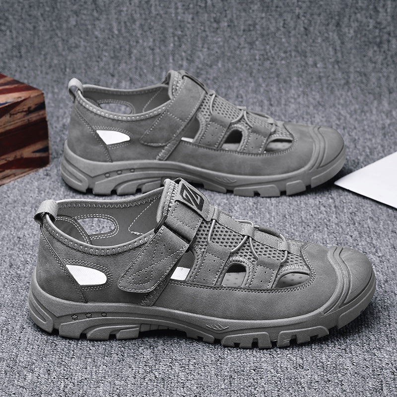 Atmungsaktive Casual-Sandalen mit Klettverschluss