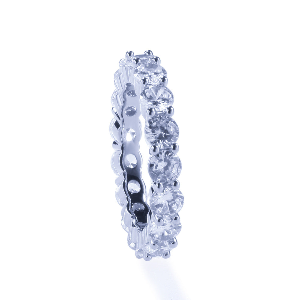 Zirkonia-Ring schmal mit geometrischem Design – Bild 3 | LuxeStyle