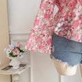 Romantisches Spitzen-Top mit Blumenmuster