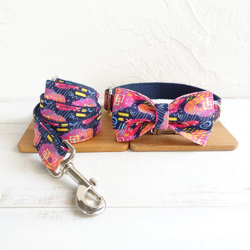 Hundehalsband mit Fliege "Deep Graffiti" | LuxeStyle