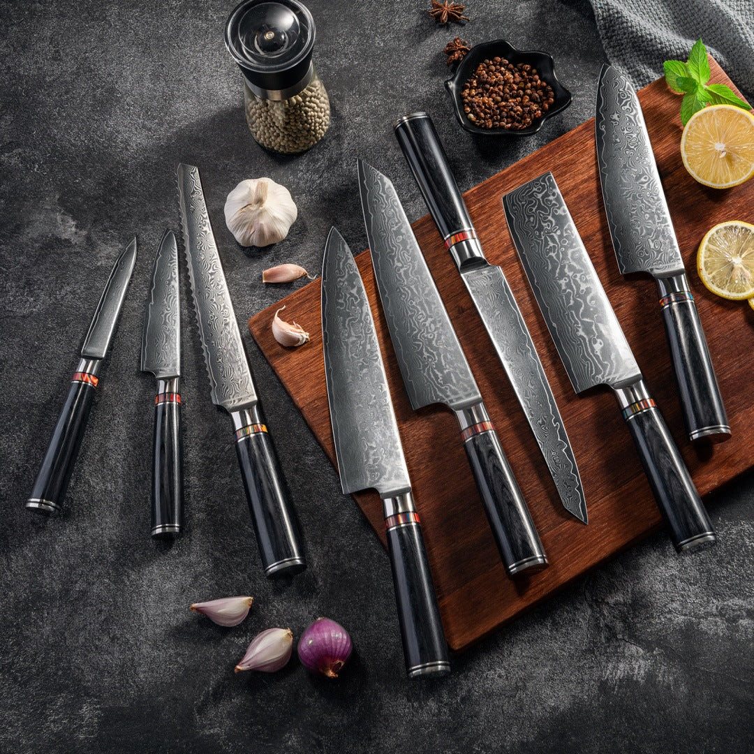 Damast Kochmesser-Set