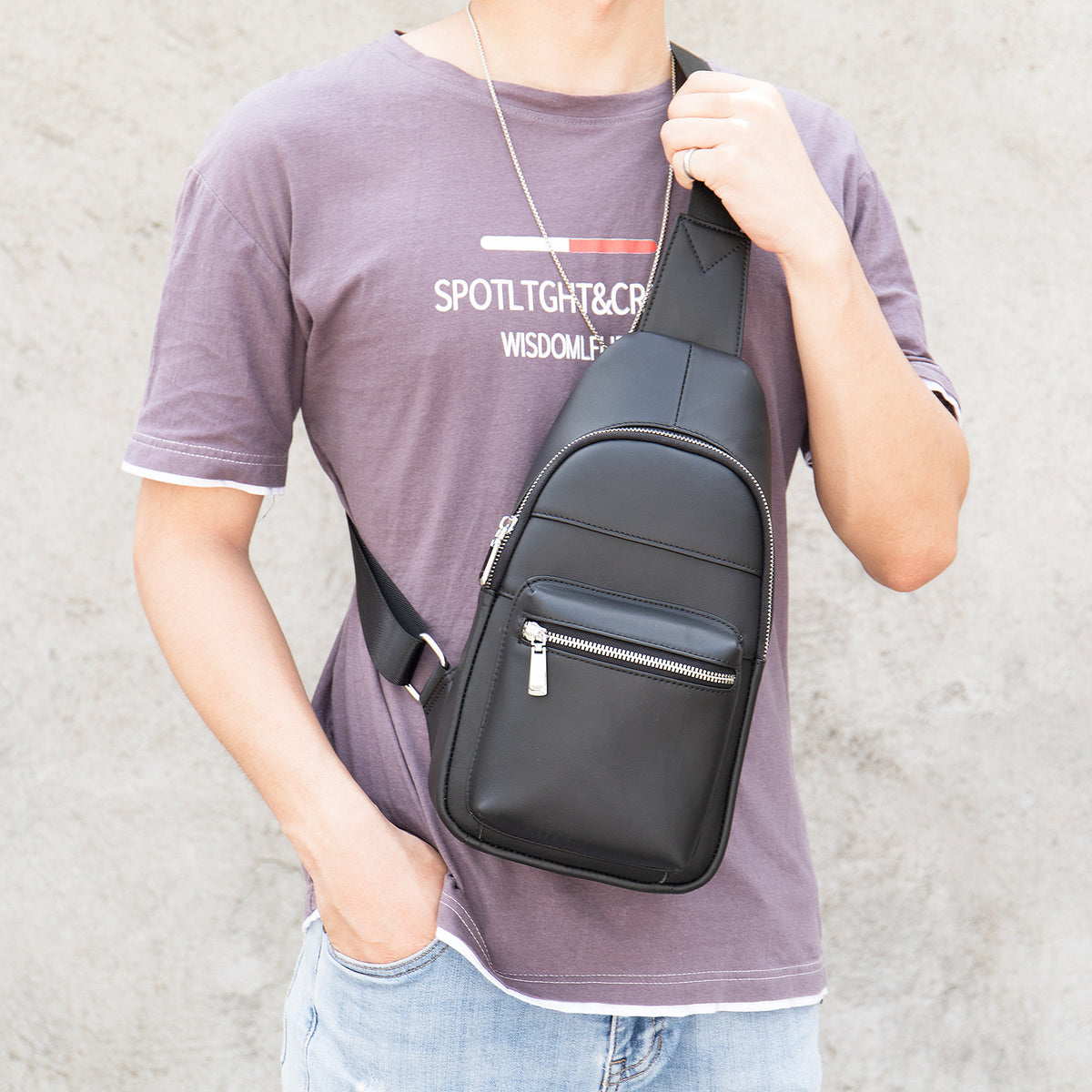 Crossbody-Tasche aus Vollschicht-Leder – Bild 6 | LuxeStyle