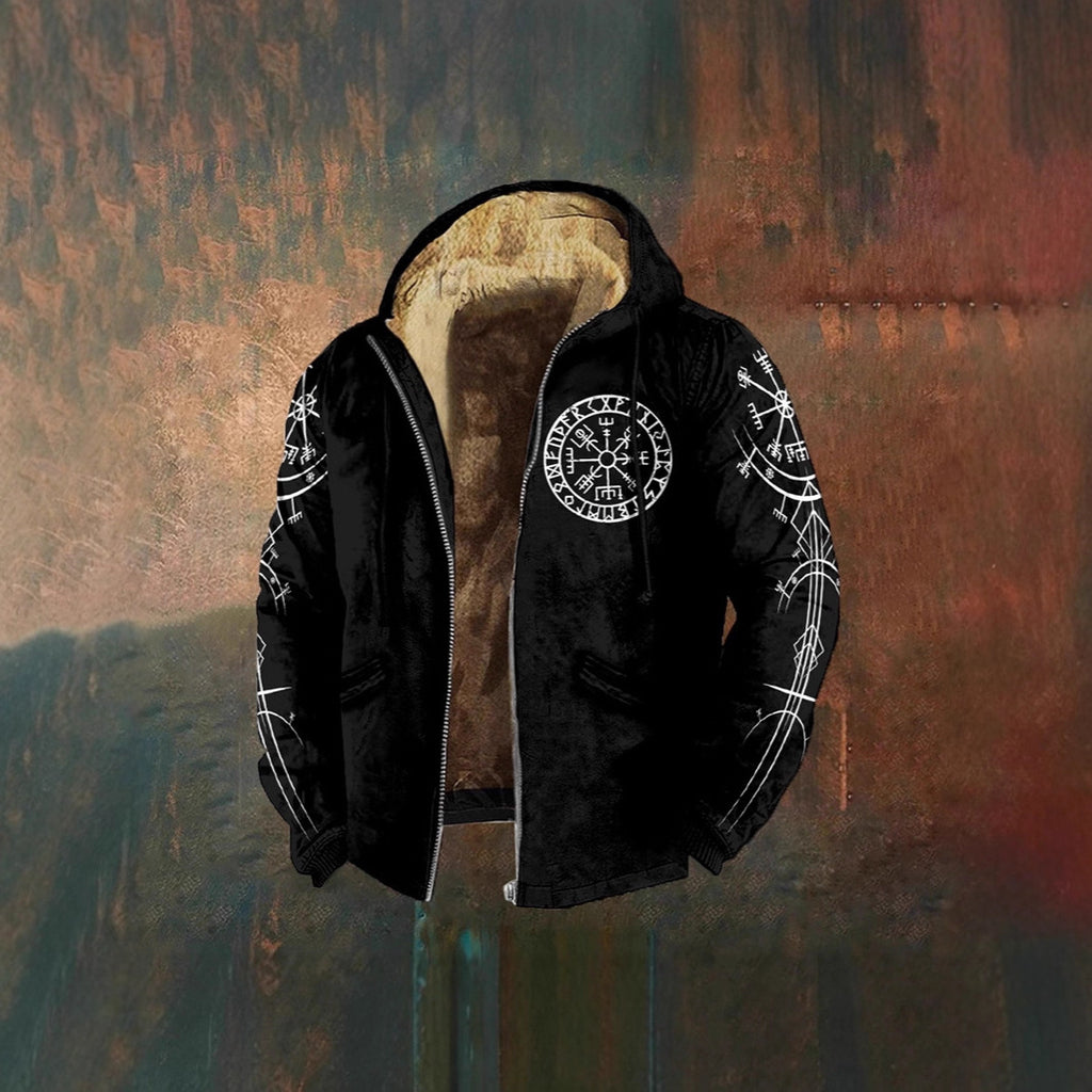Kapuzen-Zipup Jacke mit 3D-Druck – Bild 8 | LuxeStyle
