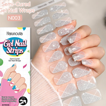 Semi-cured Gel-Nagelsticker «Ice Transparent Nude»