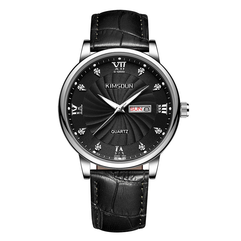 Herren-Armbanduhr mit Kalender und Datum