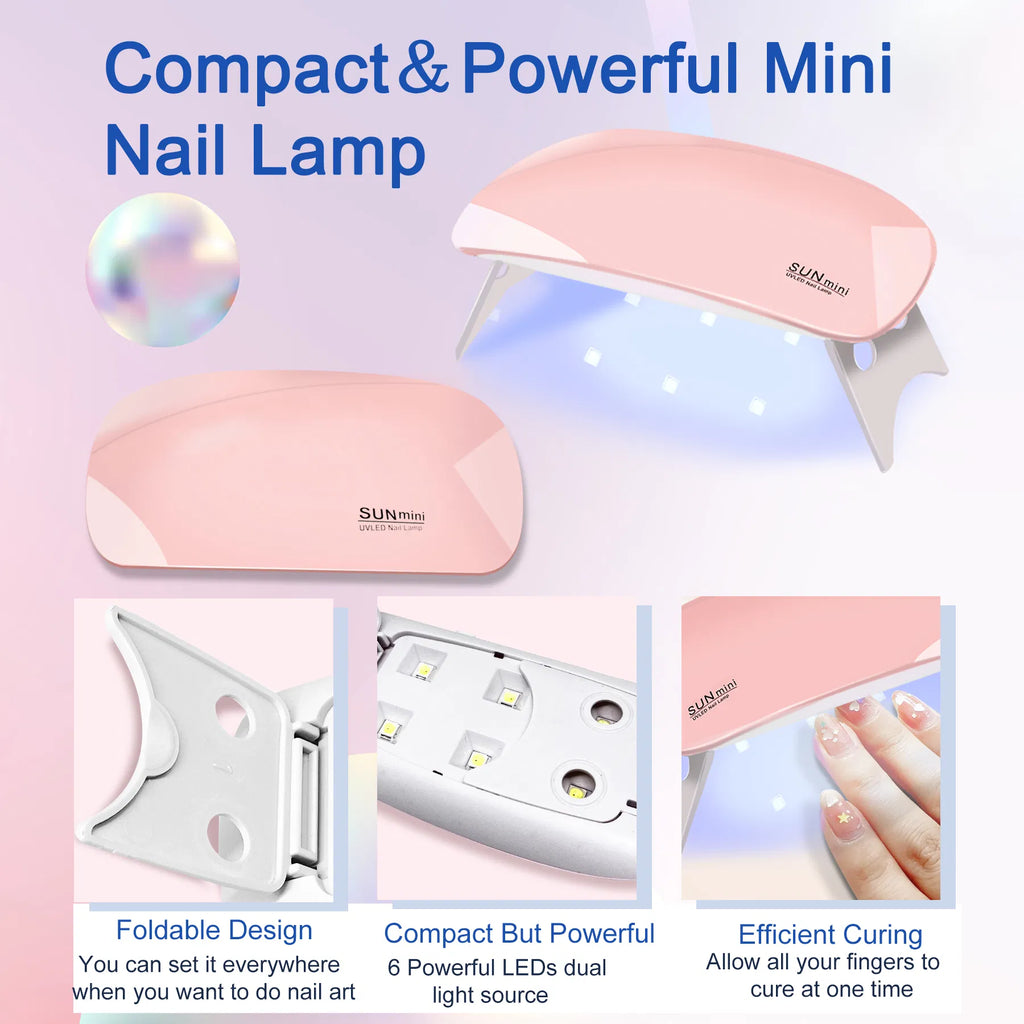 Polygel-Nagelset «Komplett» 6-tlg + UV-Lampe