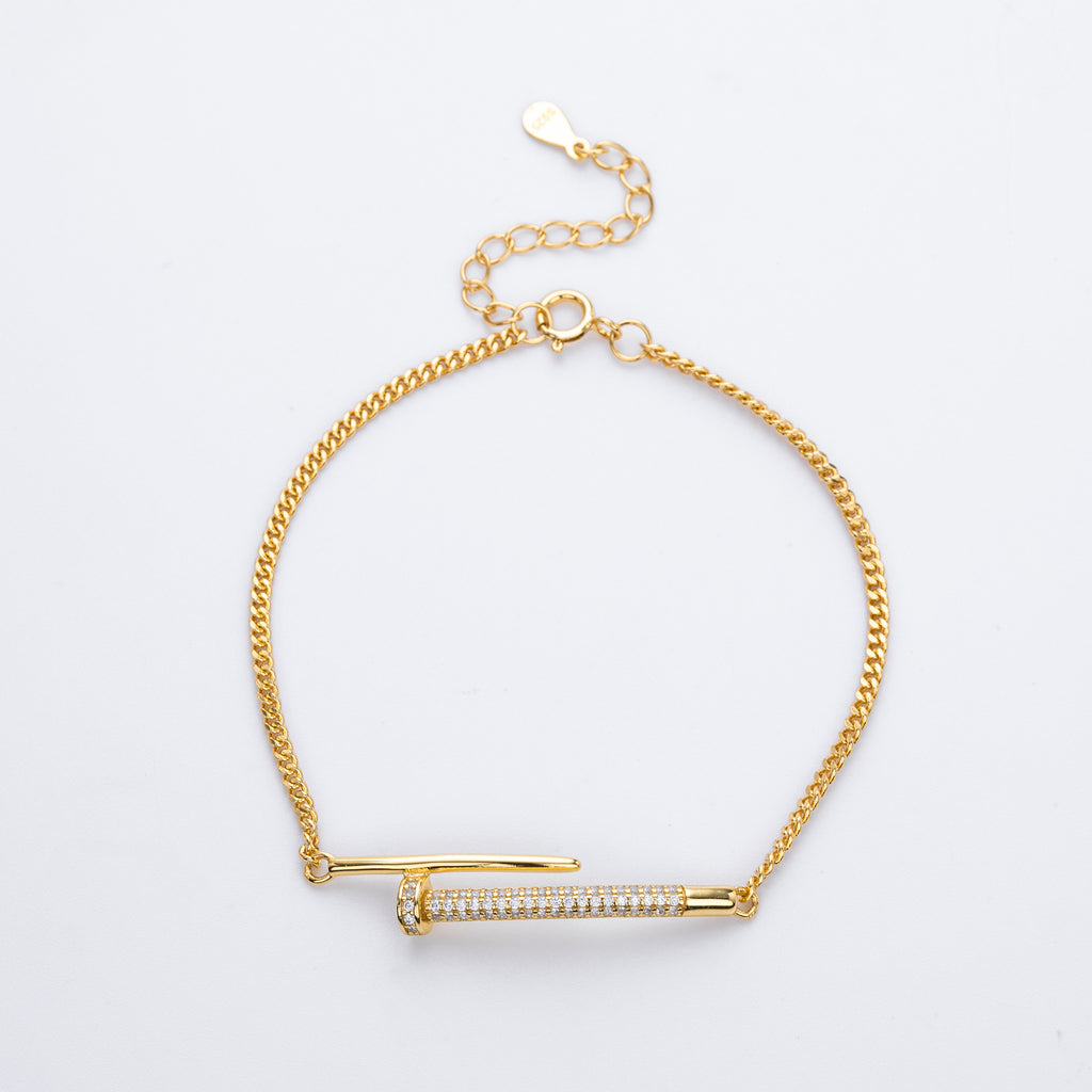 Armband aus 925er Silber mit Zirkonia-Nieten – Bild 6 | LuxeStyle