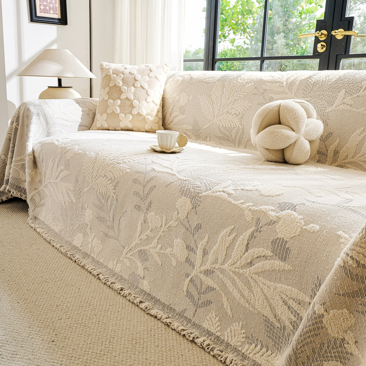 Sofabedeckung Pflanzenmuster, 180x260cm – Bild 4 | LuxeStyle