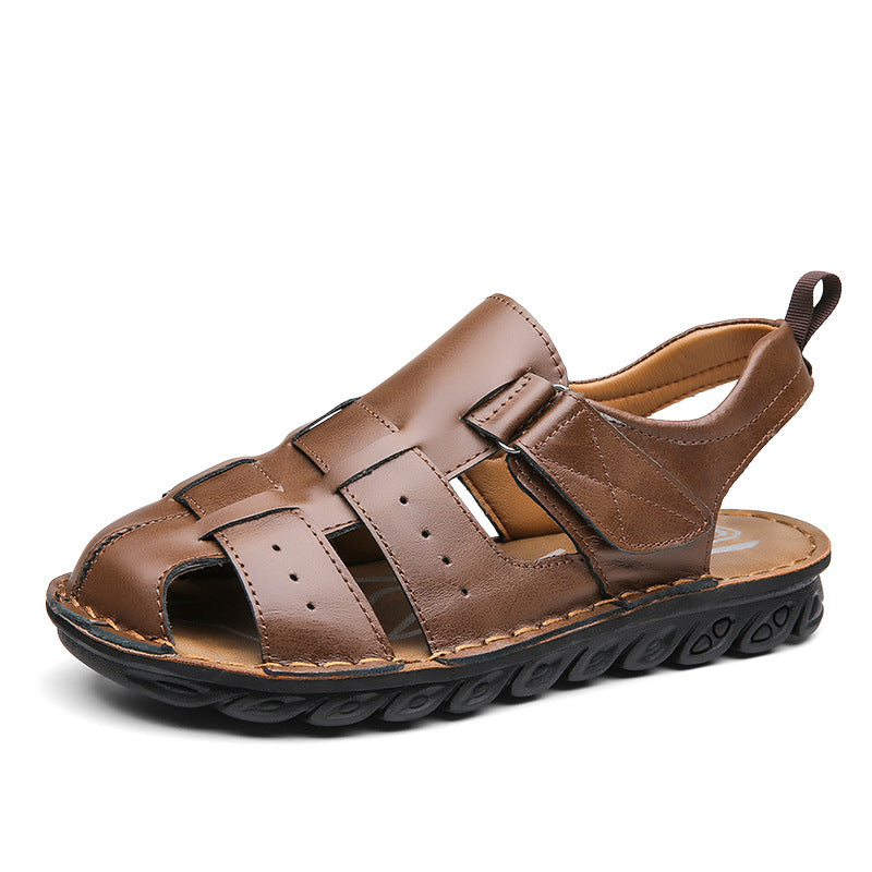 Herren Leder-Sandalen mit weicher Sohle