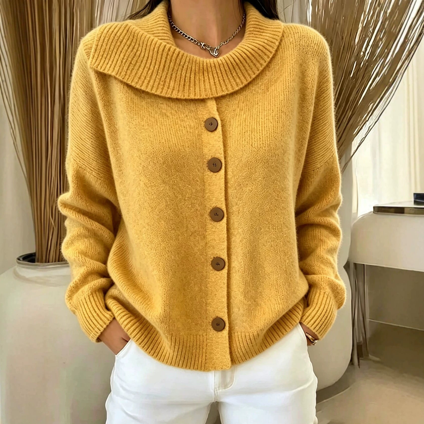 Strick-Cardigan mit Knöpfen