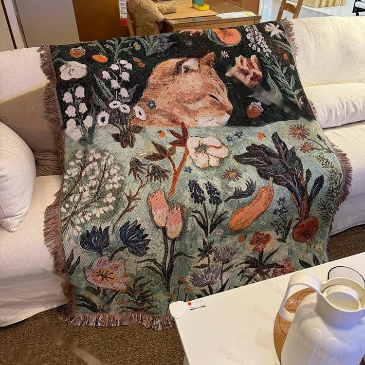 Grüner Katzen-Schlaf-Teppich – Bild 1 | LuxeStyle