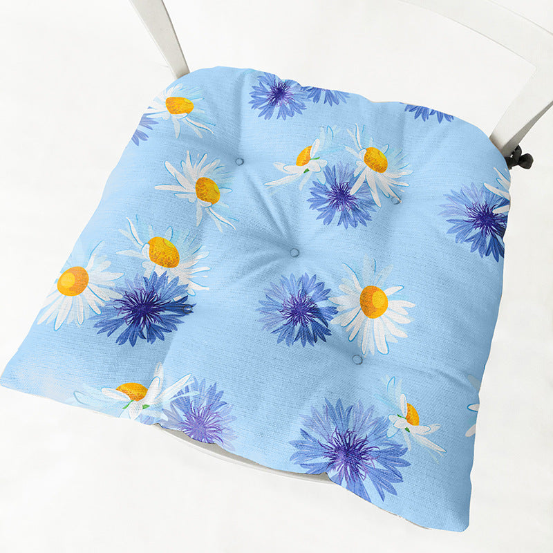 Sitzkissen Daisy aus Baumwoll-Leinen