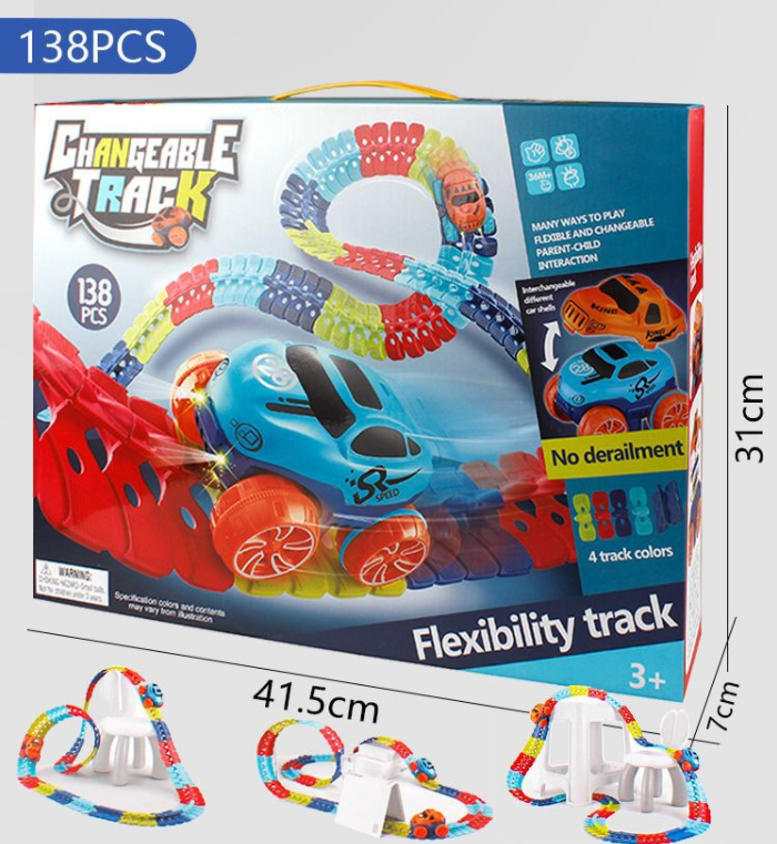 Flexibles Schienenauto-Spielzeugset – Bild 3 | LuxeStyle