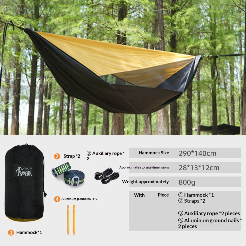 Outdoor-Hängematte mit Sonnenschutz