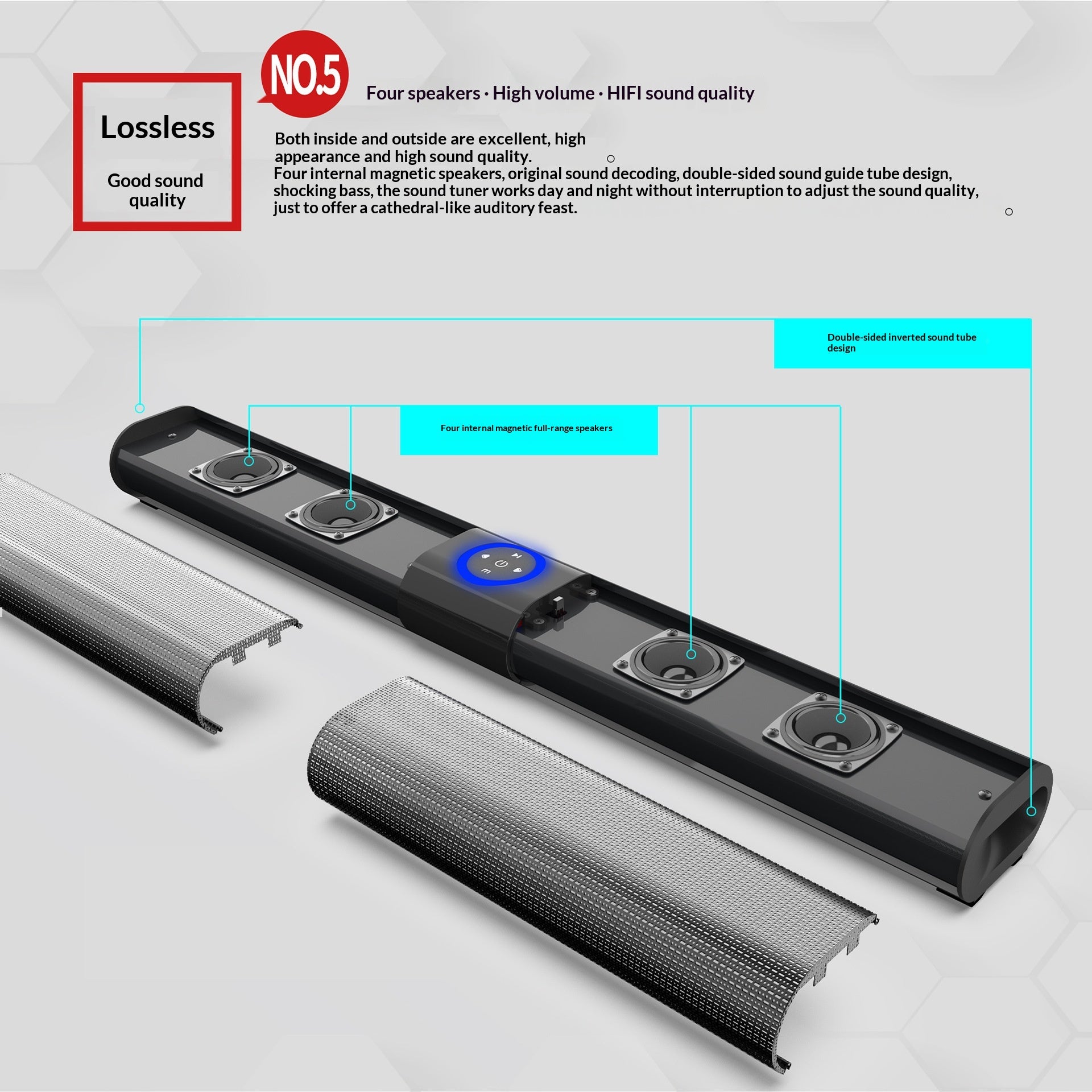 Bluetooth-Lautsprecher mit Kartenleser und Wandmontage