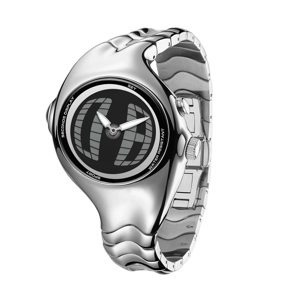 Vintage Asymmetrische Quarz-Uhr mit Dual-Display | LuxeStyle
