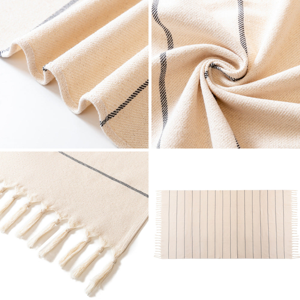 Kremiges Tuch mit Stickerei – Strandtuch – Bild 2 | LuxeStyle