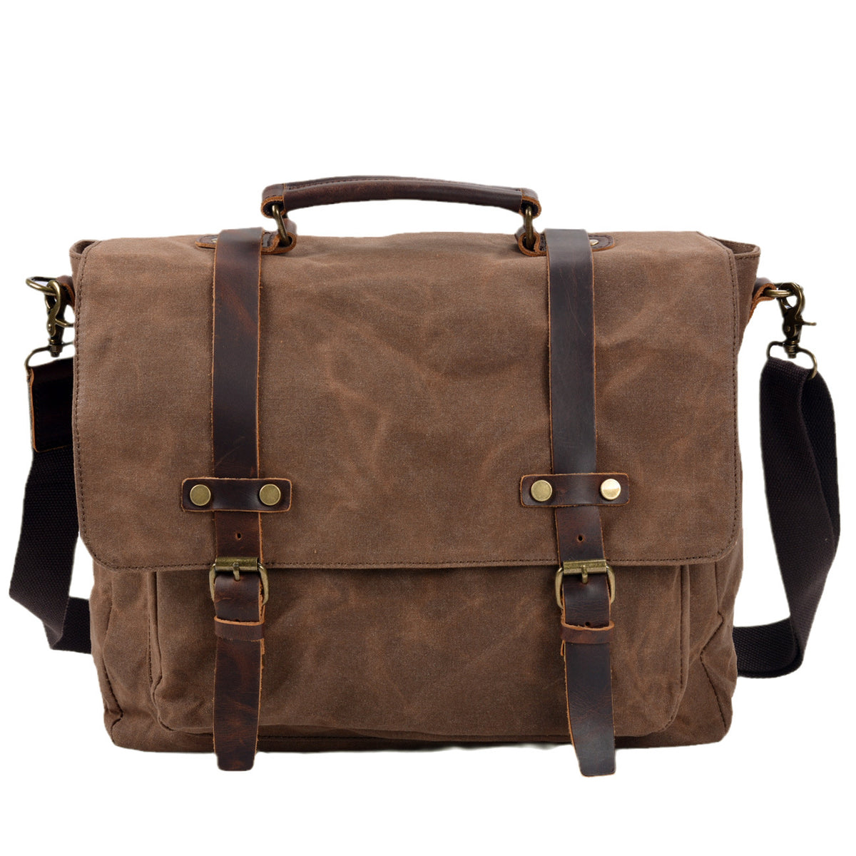 Crossbody-Tasche für Geschäftsreisen – dunkles Canvas – Bild 8 | LuxeStyle