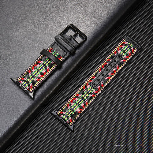 Uhrenarmband aus Leder und Nylon | LuxeStyle