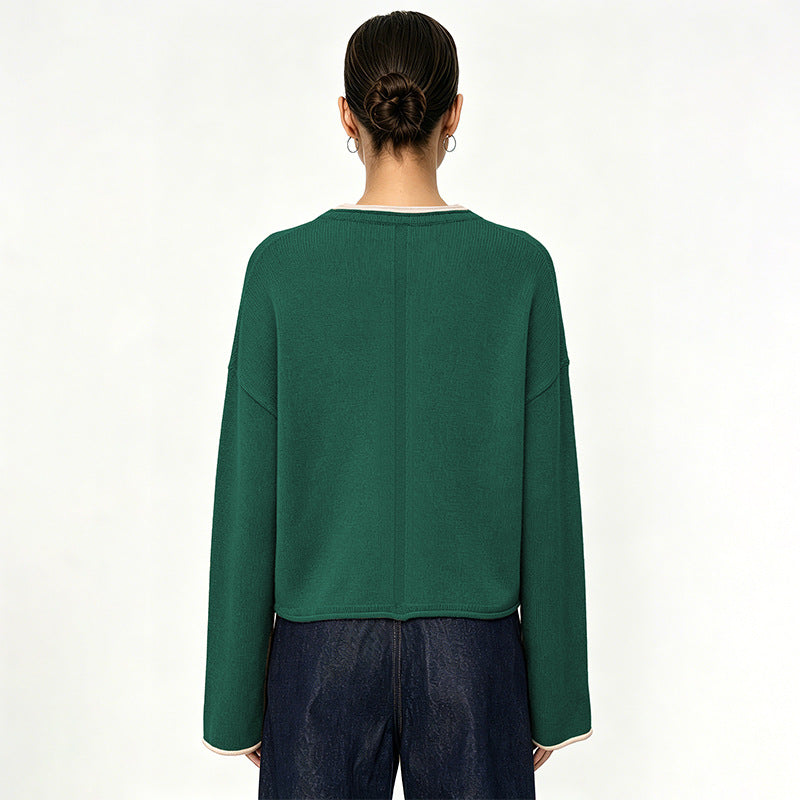 Pullover Sweater im Color-Block-Design