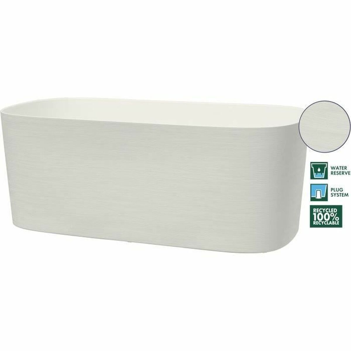 Selbstbewässernder Pflanzkasten «Garden ID» Weiss