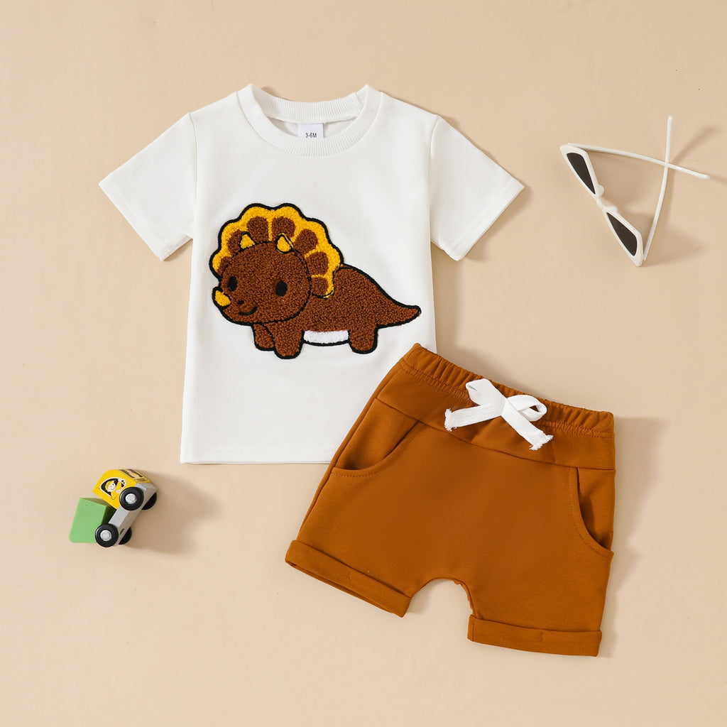 Baby Jungen Set mit Kurzarmshirt und Shorts – Bild 10 | LuxeStyle