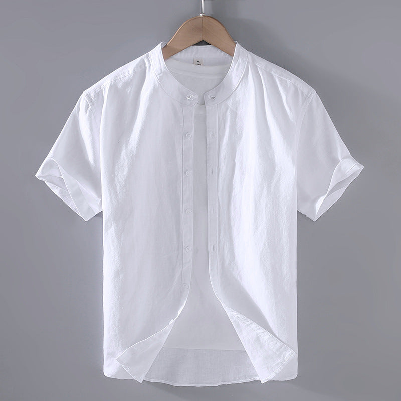 Leinenhemd Kurzarm Slim Fit