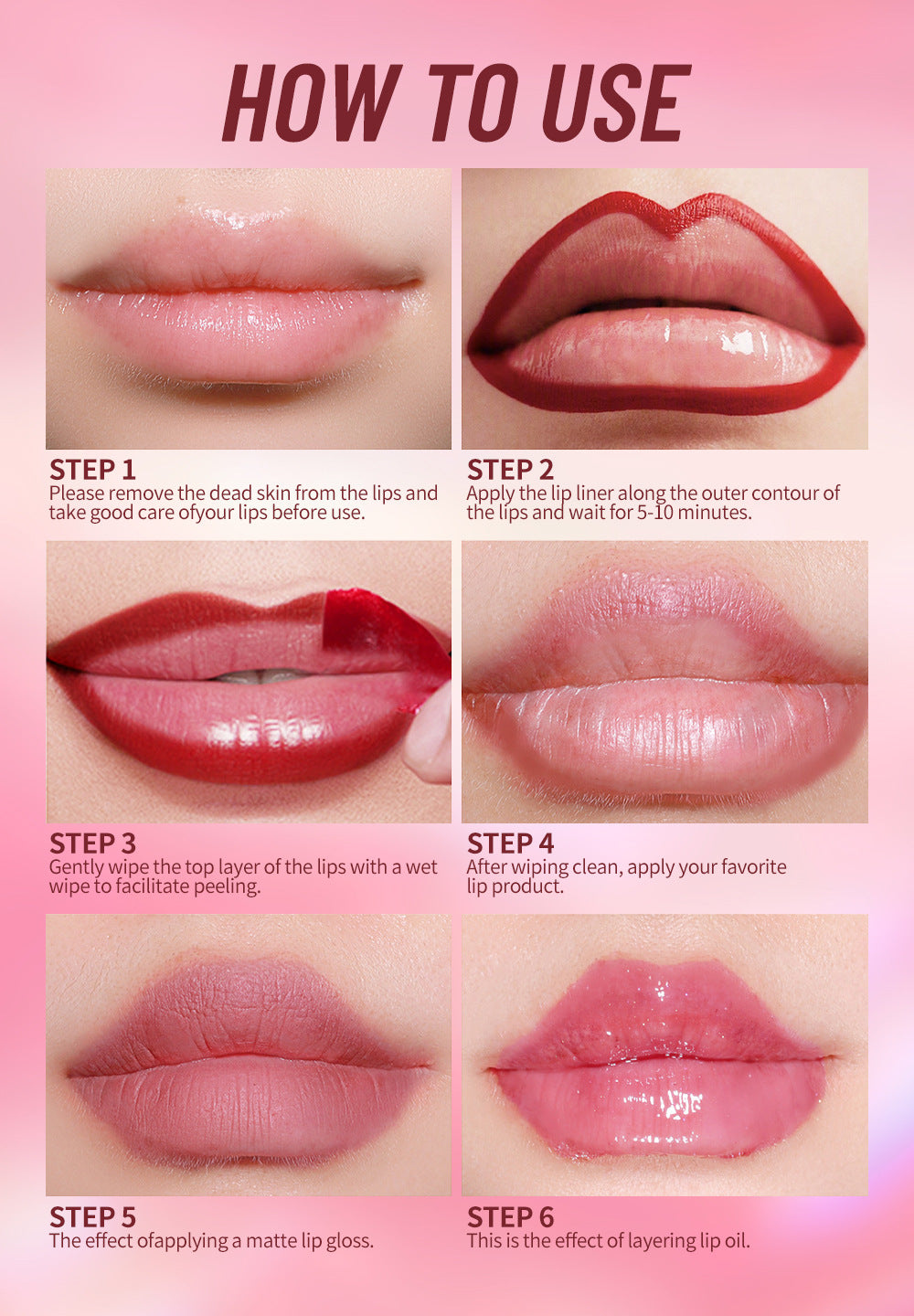 Langanhaltender Peel-Off Lipliner – Ansicht 2