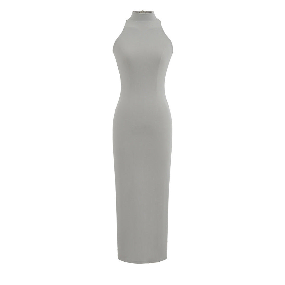 Ärmelloses Bodycon Rollkragen Maxikleid – Bild 6 | LuxeStyle