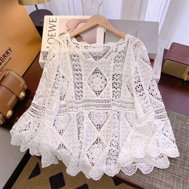 Geometrisches Kurzarm-Shirt Damen