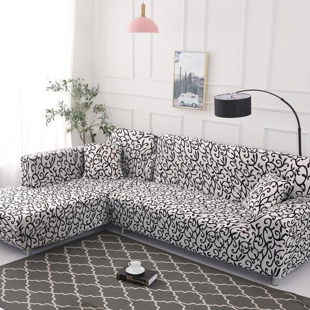 Elastischer Sofaüberzug Kaleidoskop-Muster – Bild 8 | LuxeStyle